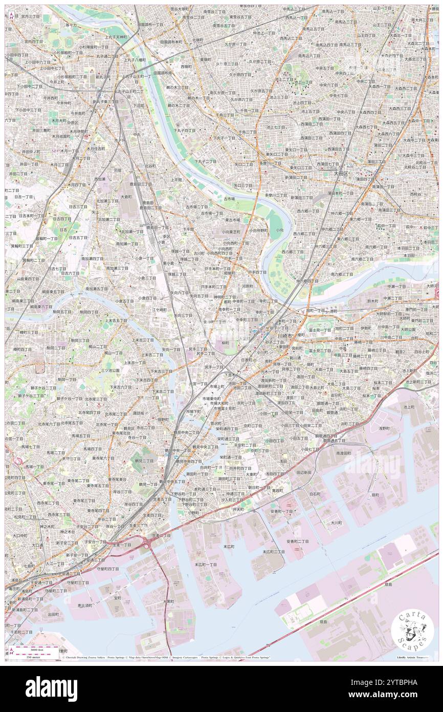 Yanagicho, Kawasaki-shi, JP, Japan, Kanagawa, n 35 31' 51''', N 139 41' 17'', Karte, Cartascapes Map, veröffentlicht 2024. Erkunden Sie Cartascapes, eine Karte, die die vielfältigen Landschaften, Kulturen und Ökosysteme der Erde enthüllt. Reisen Sie durch Zeit und Raum und entdecken Sie die Verflechtungen der Vergangenheit, Gegenwart und Zukunft unseres Planeten. Stockfoto