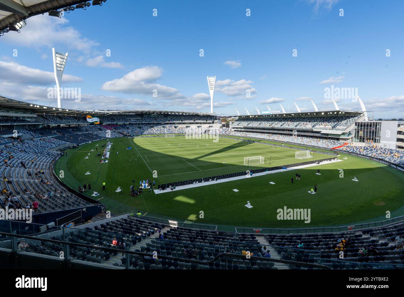 Geelong, Australien. Dezember 2024. Geelong, Australien, 7. Dezember 2024: Ein Blick in das Stadion während des internationalen Freundschaftsspiels zwischen Australien und Chinesisch Taipeh im GMHBA Stadium in Geelong, Australien. (NOE Llamas/SPP) Credit: SPP Sport Press Photo. /Alamy Live News Stockfoto