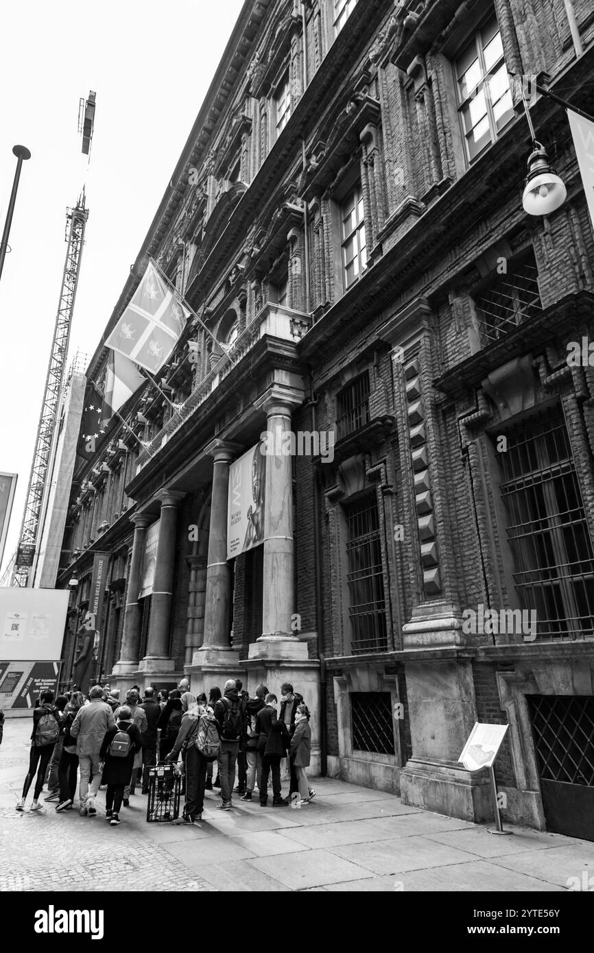 Turin, Italien - 27. MÄRZ 2022: Das Ägyptische Museum Museo Egizio ist ein archäologisches Museum, das sich auf ägyptische Archäologie und Anthropologie, V, spezialisiert hat Stockfoto