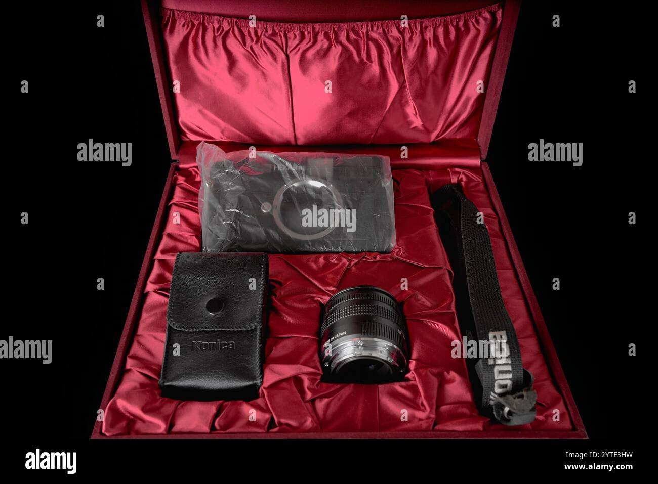 Konica Hexar HF-Set und Präsentationsbox Stockfoto