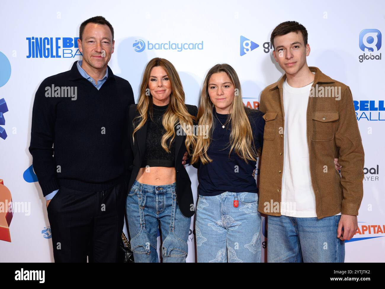 London, Großbritannien. Dezember 2024. John Terry, Toni Terry und Familie im CapitalÕs Jingle Bell Ball, O2 Arena. Quelle: Doug Peters/EMPICS/Alamy Live News Stockfoto