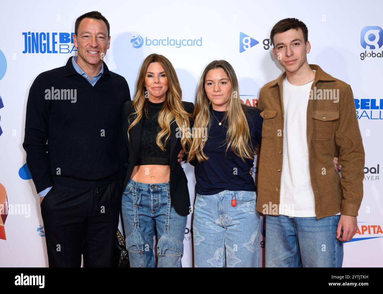 London, Großbritannien. Dezember 2024. John Terry, Toni Terry und Familie im CapitalÕs Jingle Bell Ball, O2 Arena. Quelle: Doug Peters/EMPICS/Alamy Live News Stockfoto