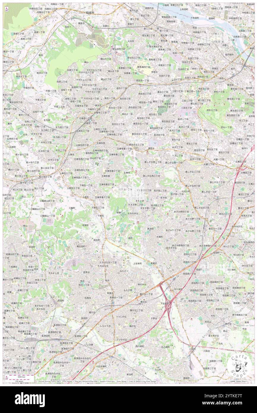 Nijigaoka, Kawasaki-shi, JP, Japan, Kanagawa, n 35 34' 46''', N 139 31' 23'', Karte, Cartascapes Map, veröffentlicht 2024. Erkunden Sie Cartascapes, eine Karte, die die vielfältigen Landschaften, Kulturen und Ökosysteme der Erde enthüllt. Reisen Sie durch Zeit und Raum und entdecken Sie die Verflechtungen der Vergangenheit, Gegenwart und Zukunft unseres Planeten. Stockfoto