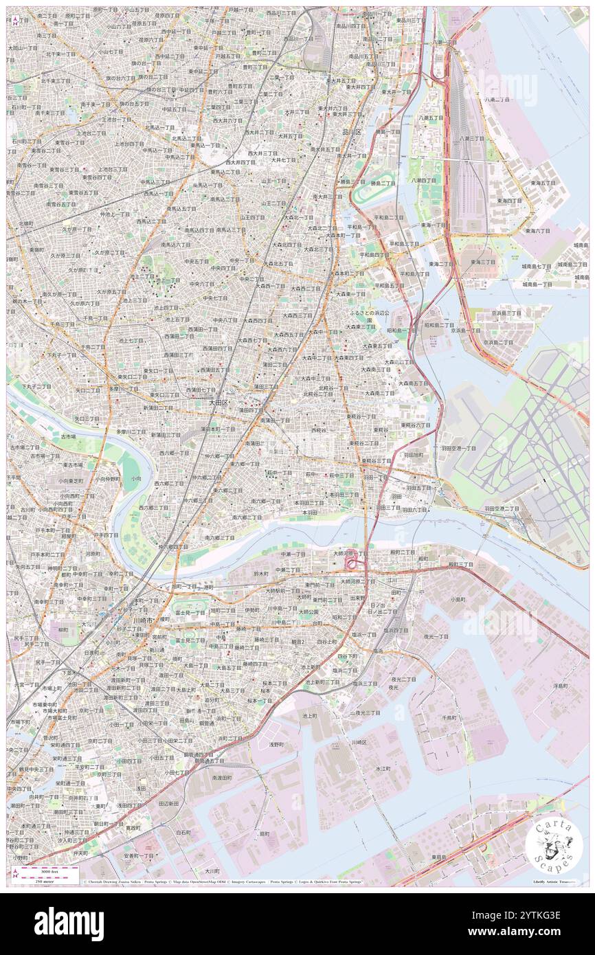 Juodo, JP, Japan, Tokio, n 35 33' 17'', N 139 43' 46'', Karte, Cartascapes Map, veröffentlicht 2024. Erkunden Sie Cartascapes, eine Karte, die die vielfältigen Landschaften, Kulturen und Ökosysteme der Erde enthüllt. Reisen Sie durch Zeit und Raum und entdecken Sie die Verflechtungen der Vergangenheit, Gegenwart und Zukunft unseres Planeten. Stockfoto