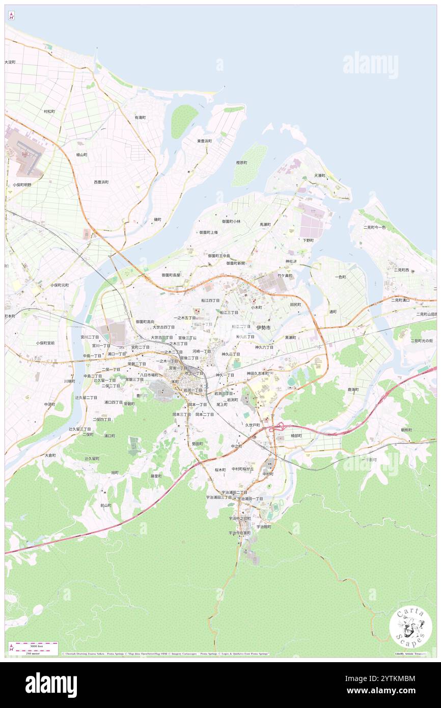 Funae, Ise-shi, JP, Japan, Mie, n 34 29' 55''', N 136 43' 1'', Karte, Cartascapes Map, veröffentlicht 2024. Erkunden Sie Cartascapes, eine Karte, die die vielfältigen Landschaften, Kulturen und Ökosysteme der Erde enthüllt. Reisen Sie durch Zeit und Raum und entdecken Sie die Verflechtungen der Vergangenheit, Gegenwart und Zukunft unseres Planeten. Stockfoto