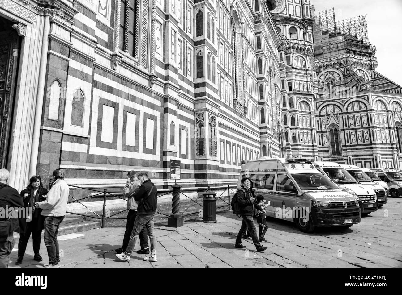 Florenz, Italien - 6. April 2022: Kathedrale von Florenz, Cattedrale di Santa Maria del Fiore ist die Kathedrale von Florenz, Italien. Das Gebäude war komplet Stockfoto