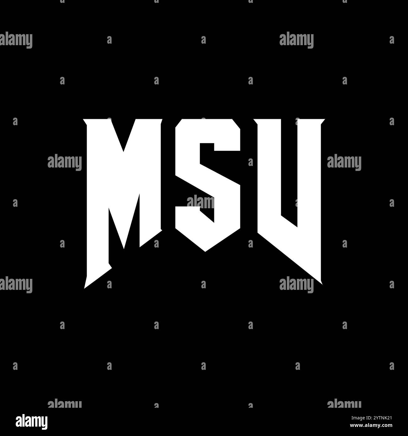 MSV-Letter-Logo für Technologieunternehmen. MSV-Logo-Design in Schwarz-weiß-Farbkombination. MSV-Logo, MSV-Vektor, MSV-Design, MSV-Symbol, MSV-Alph Stock Vektor