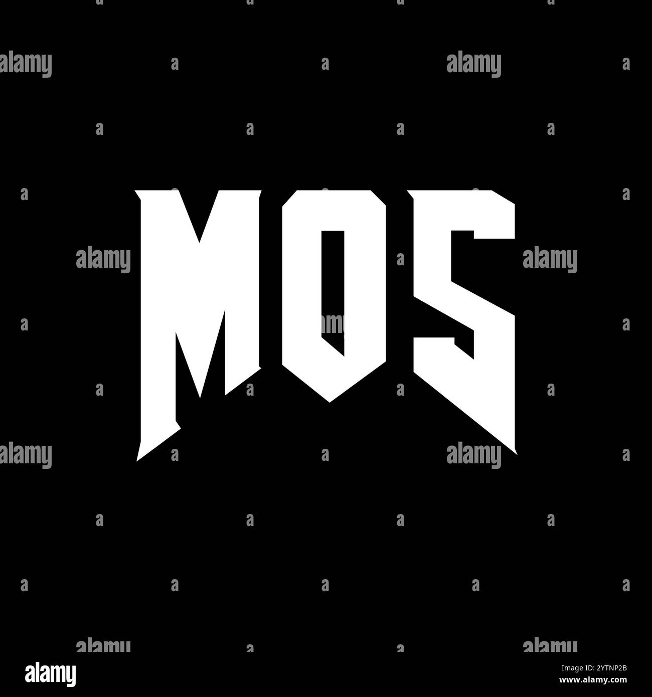 MOS-Letter-Logo für Technologieunternehmen. MOS-Logo-Design in Schwarz-weiß-Farbkombination. MOS-Logo, MOS-Vektor, MOS-Design, MOS-Symbol, MOS-Alph Stock Vektor