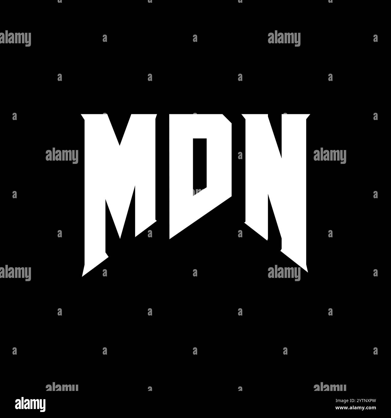 MDN-Letter-Logo für Technologieunternehmen. Schwarz-weiß-Farbkombination mit MDN-Logo. MDN-Logo, MDN-Vektor, MDN-Design, MDN-Symbol, MDN-Alph Stock Vektor