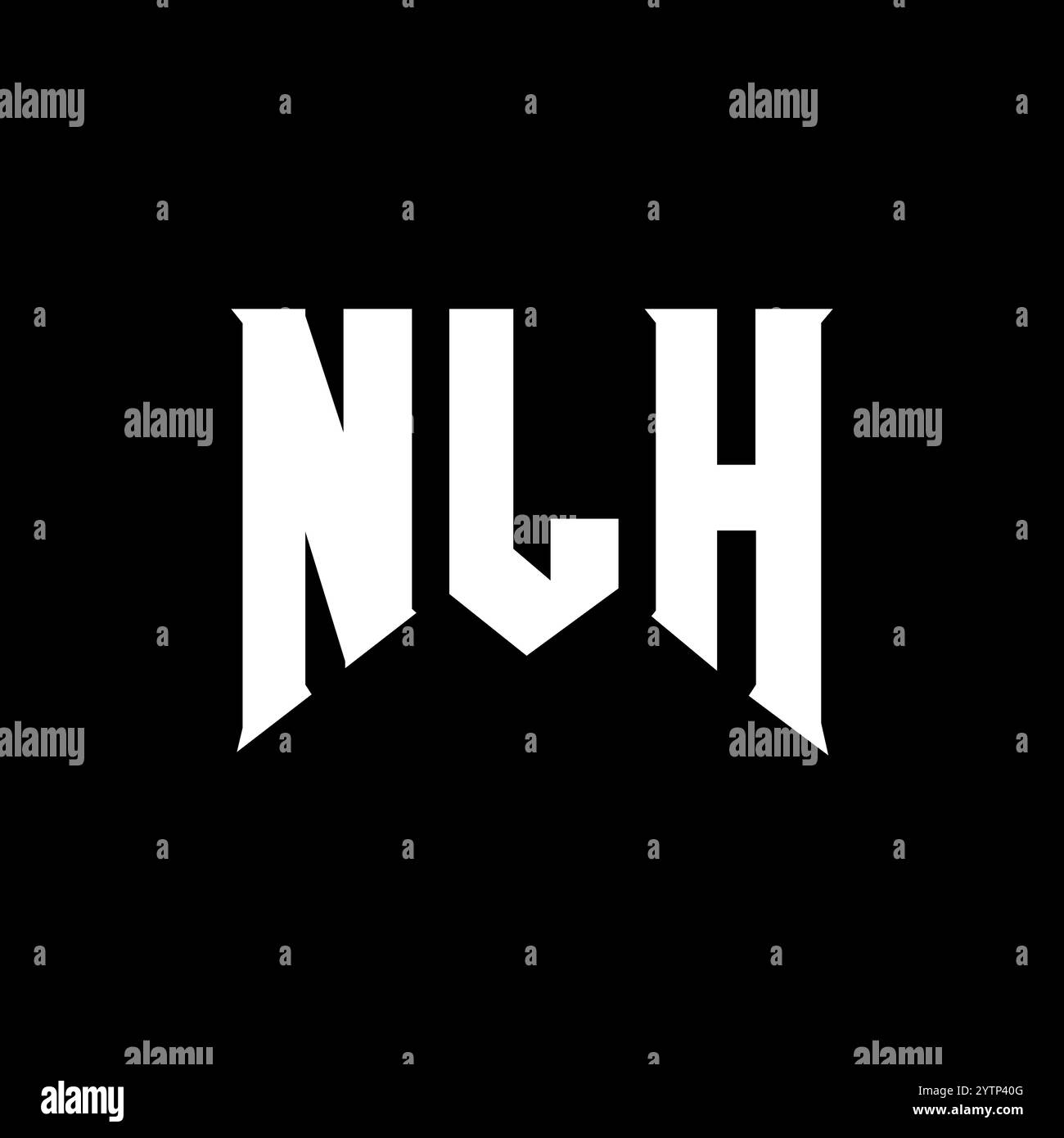 NLH-Letter-Logo für Technologieunternehmen. Farbkombination mit NLH-Logo in Schwarz und weiß. NLH-Logo, NLH-Vektor, NLH-Design, NLH-Symbol, NLH-Alph Stock Vektor