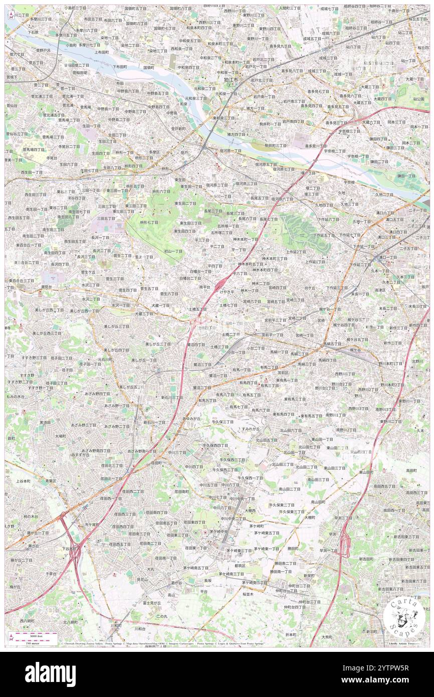 Tsuchihashi, Kawasaki-shi, JP, Japan, Kanagawa, n 35 35' 11'', N 139 34' 21'', Karte, Cartascapes Map, veröffentlicht 2024. Erkunden Sie Cartascapes, eine Karte, die die vielfältigen Landschaften, Kulturen und Ökosysteme der Erde enthüllt. Reisen Sie durch Zeit und Raum und entdecken Sie die Verflechtungen der Vergangenheit, Gegenwart und Zukunft unseres Planeten. Stockfoto