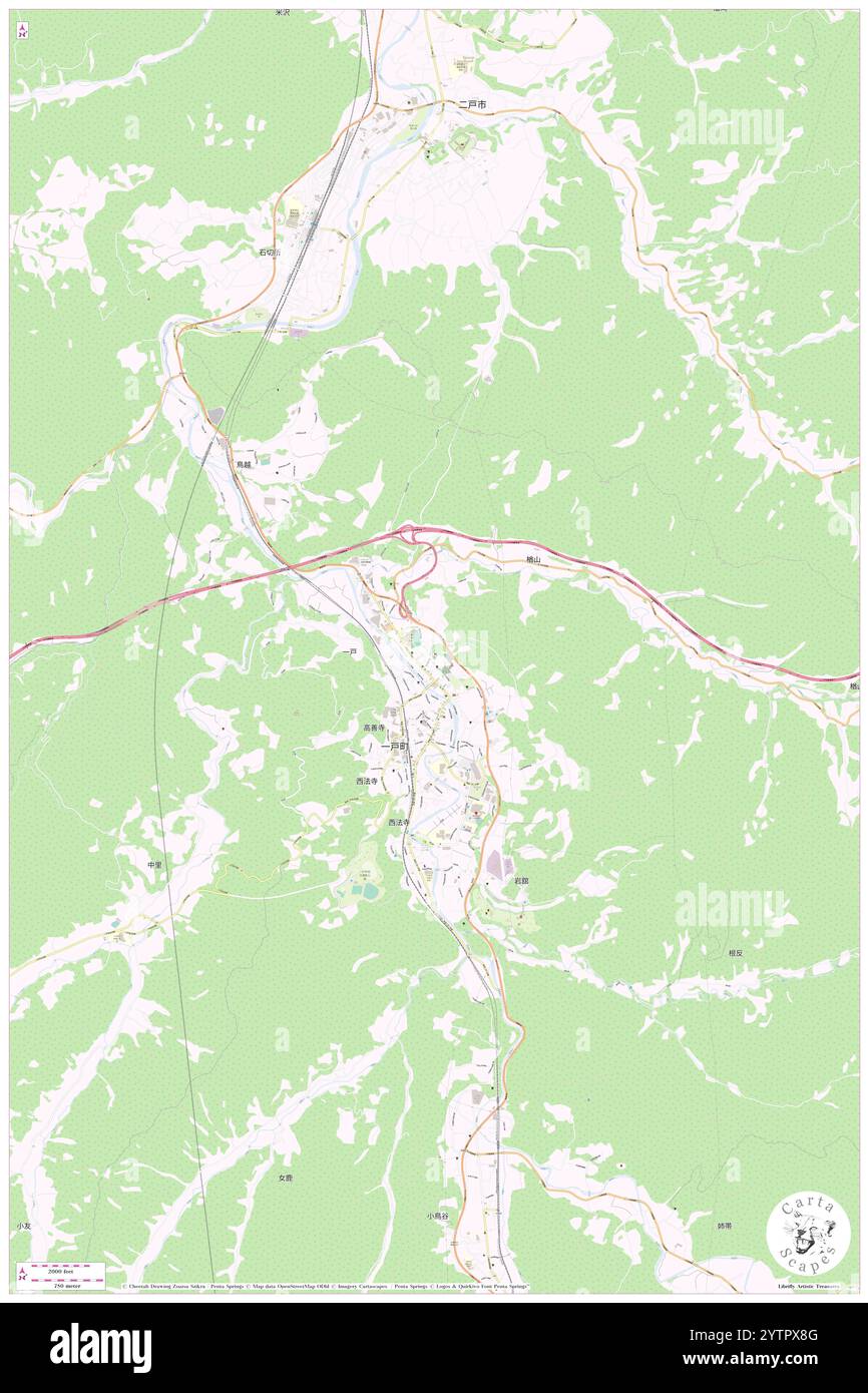 Jisso Ji no Icho, JP, Japan, Iwate, n 40 13' 17'', N 141 18' 0'', Karte, Cartascapes Map, veröffentlicht 2024. Erkunden Sie Cartascapes, eine Karte, die die vielfältigen Landschaften, Kulturen und Ökosysteme der Erde enthüllt. Reisen Sie durch Zeit und Raum und entdecken Sie die Verflechtungen der Vergangenheit, Gegenwart und Zukunft unseres Planeten. Stockfoto