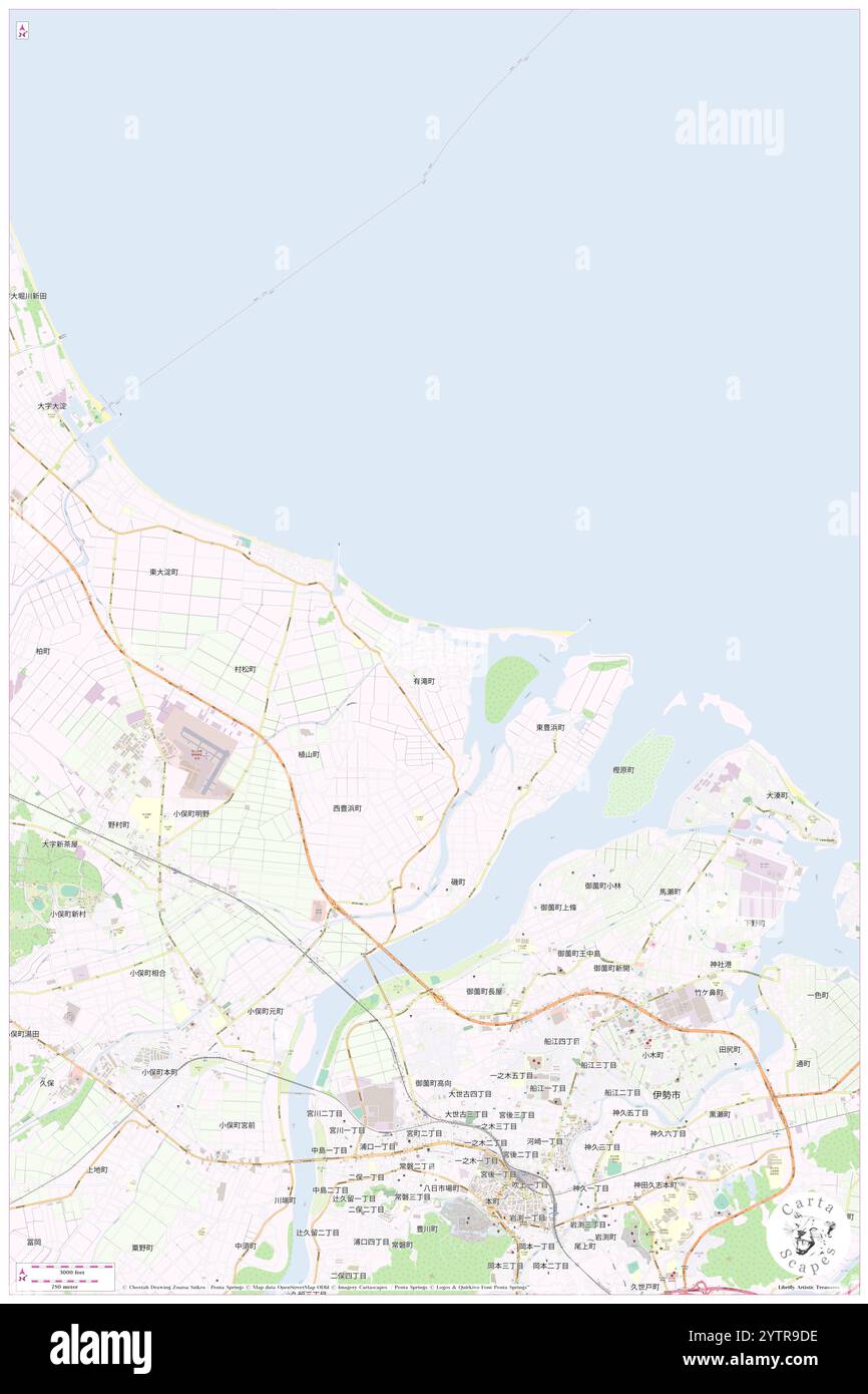 Aritaki, Ise-shi, JP, Japan, Mie, n 34 32' 33''', N 136 41' 58''', Karte, Cartascapes Map, veröffentlicht 2024. Erkunden Sie Cartascapes, eine Karte, die die vielfältigen Landschaften, Kulturen und Ökosysteme der Erde enthüllt. Reisen Sie durch Zeit und Raum und entdecken Sie die Verflechtungen der Vergangenheit, Gegenwart und Zukunft unseres Planeten. Stockfoto