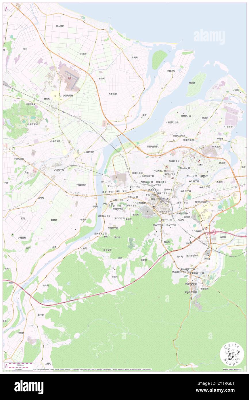 Yamadakamiguchi-eki, Ise-shi, JP, Japan, Mie, n 34 29' 45''', N 136 41' 39''', Karte, Cartascapes Map, veröffentlicht 2024. Erkunden Sie Cartascapes, eine Karte, die die vielfältigen Landschaften, Kulturen und Ökosysteme der Erde enthüllt. Reisen Sie durch Zeit und Raum und entdecken Sie die Verflechtungen der Vergangenheit, Gegenwart und Zukunft unseres Planeten. Stockfoto