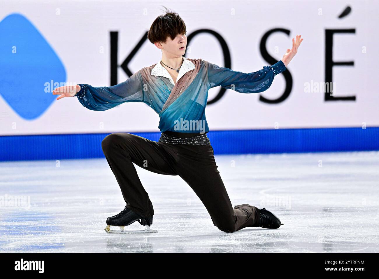 Rio NAKATA (JPN), während Junior Men Free Skating, beim ISU Grand Prix des Eiskunstlauf Finales 2024, im Patinoire Polesud, am 7. Dezember 2024 in Grenoble, Frankreich. Quelle: Raniero Corbelletti/AFLO/Alamy Live News Stockfoto