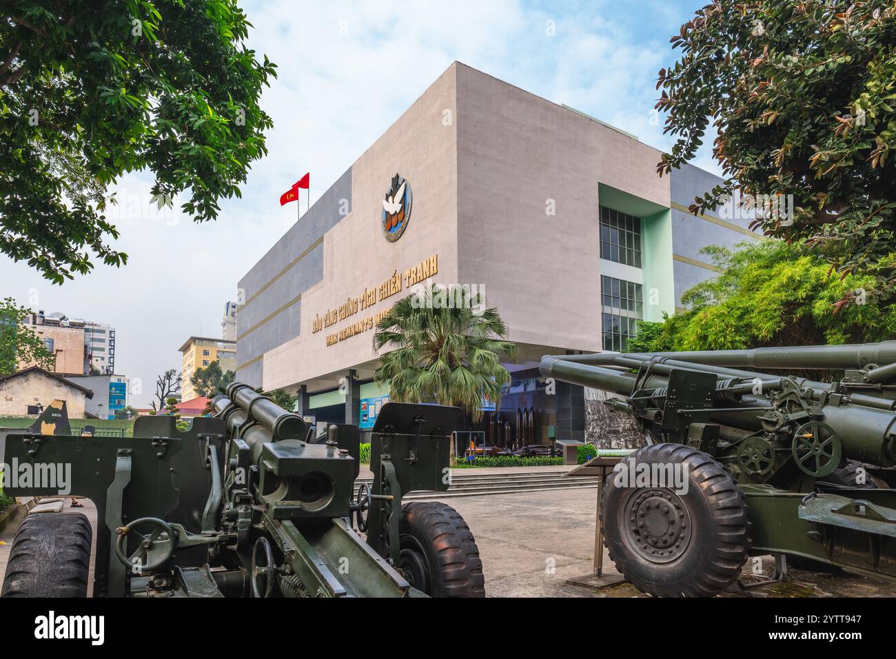 2. Dezember 2024: Das war Remnants Museum, ein Museum in Ho Chi Minh City, Saigon, Vietnam, zeigt Exponate zum Ersten Indochina Krieg und Th Stockfoto