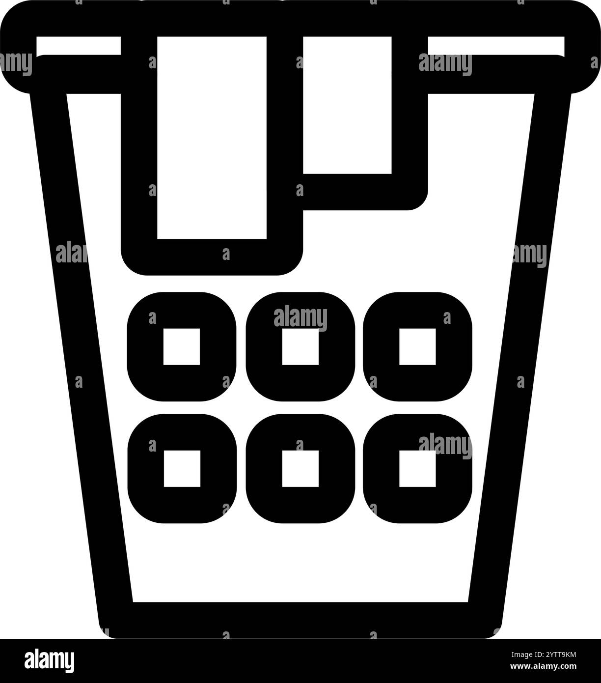 Wäschekorb im Bad - sauber und modern im Badezimmer Stock Vektor