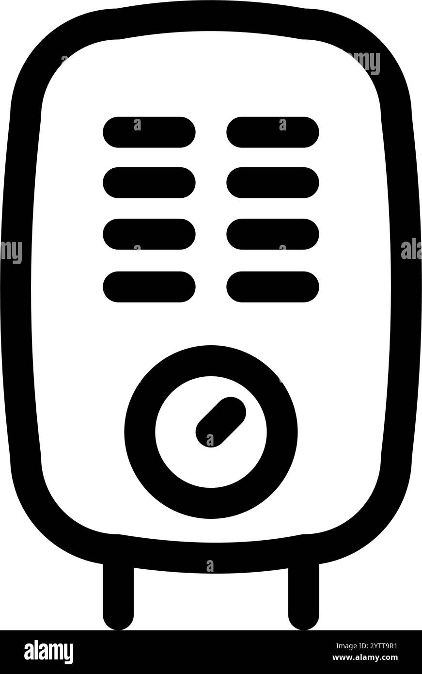 Warmwasserbereiter im Bad - sauber und modern Stock Vektor