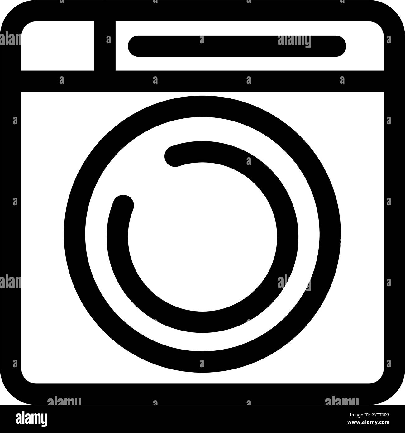 Waschmaschine im Bad - sauber und modern Stock Vektor