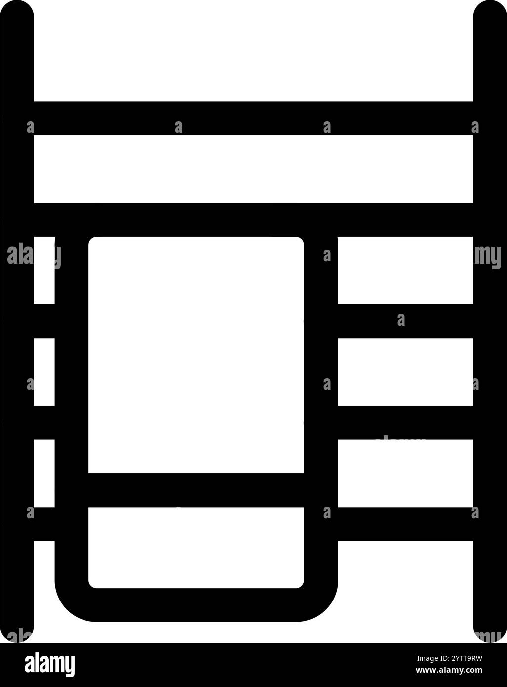 Handtuchheizung im Bad - sauber und modern Stock Vektor