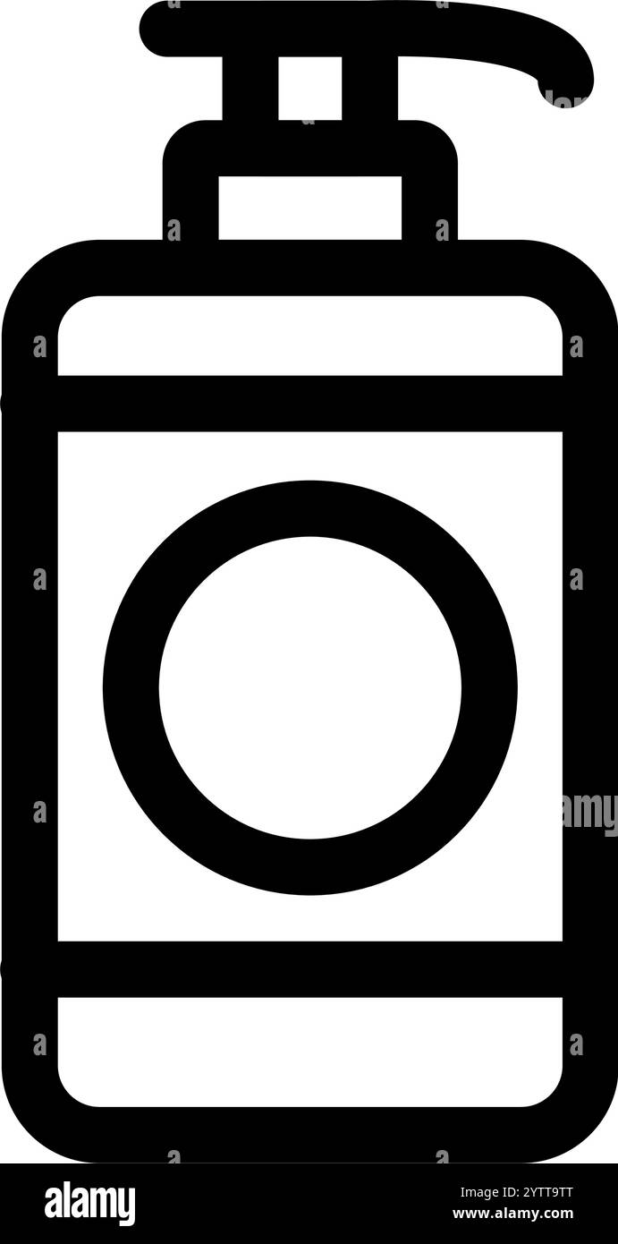 Spender für Hautlotion im Bad - sauber und modern Stock Vektor