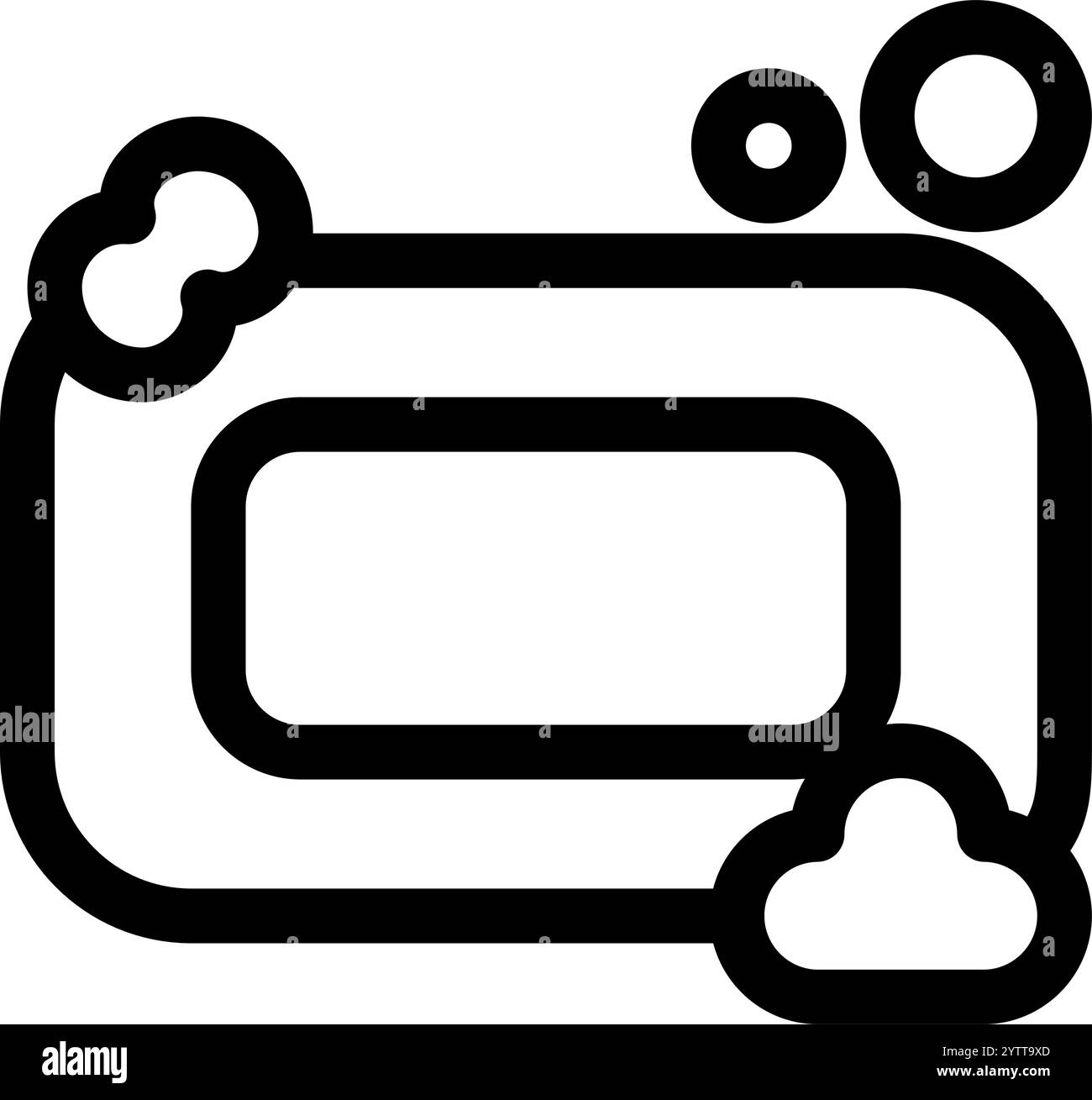 Im Bad benutzte Seife mit Seifenblasen - sauber und modern im Badezimmer Stock Vektor