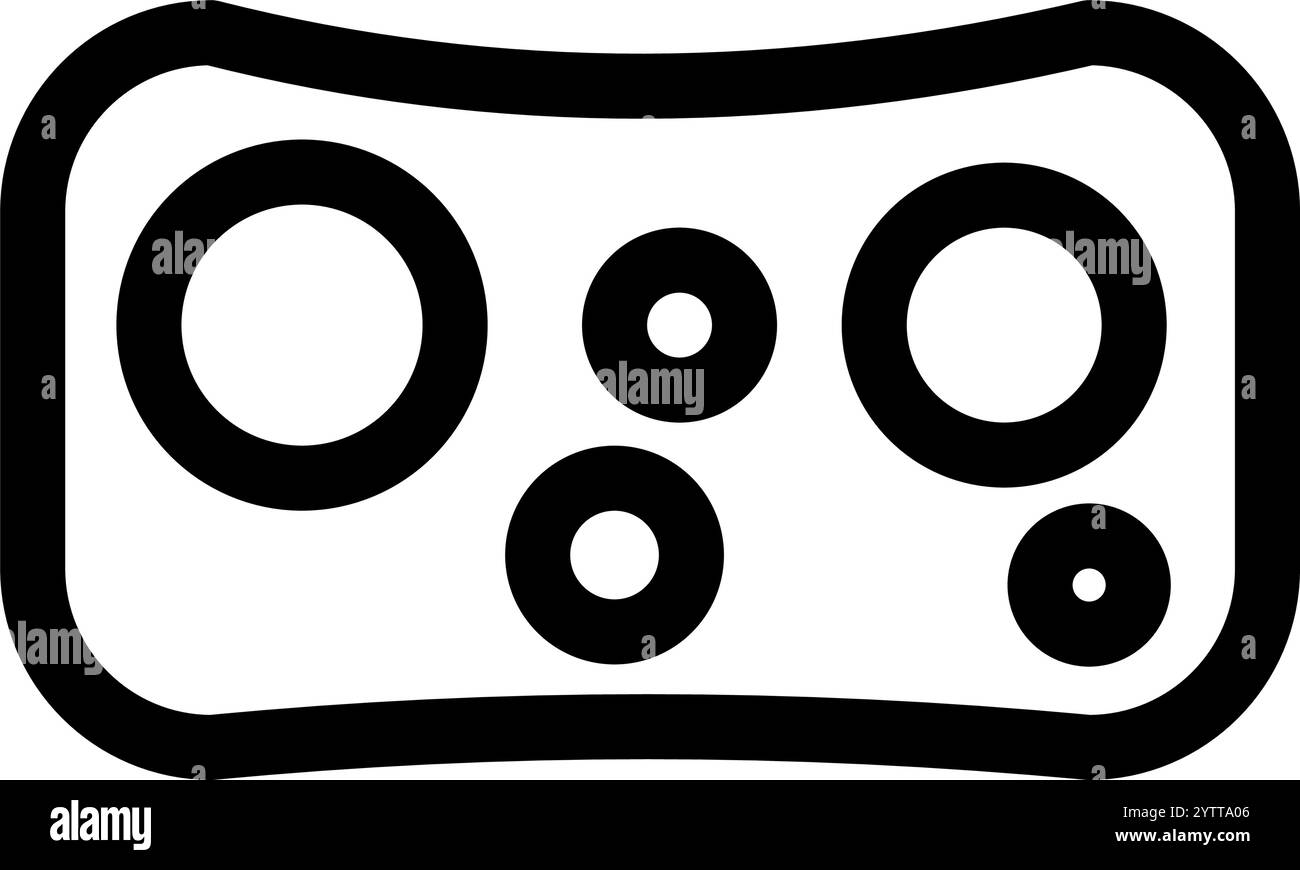 Badezimmerschwamm - sauberes und modernes Badezimmersymbol Stock Vektor