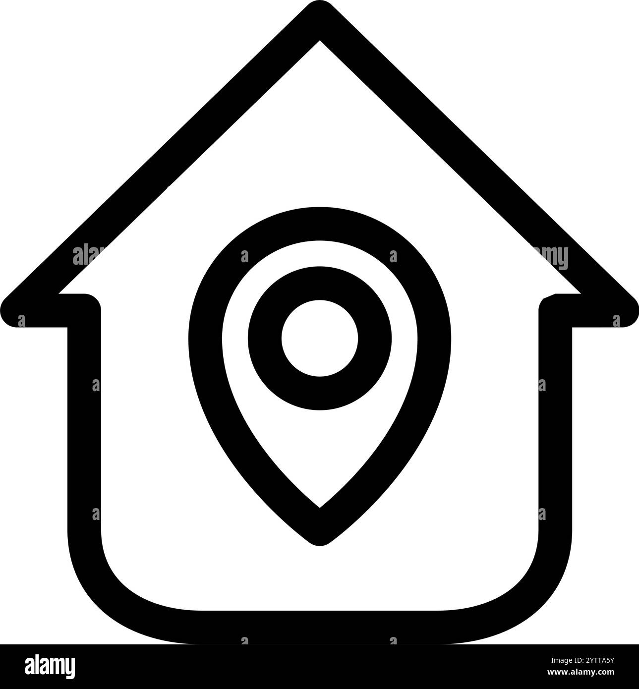 GPS-Position – modernes GPS-Positionssymbol oder Navigationssymbol Stock Vektor