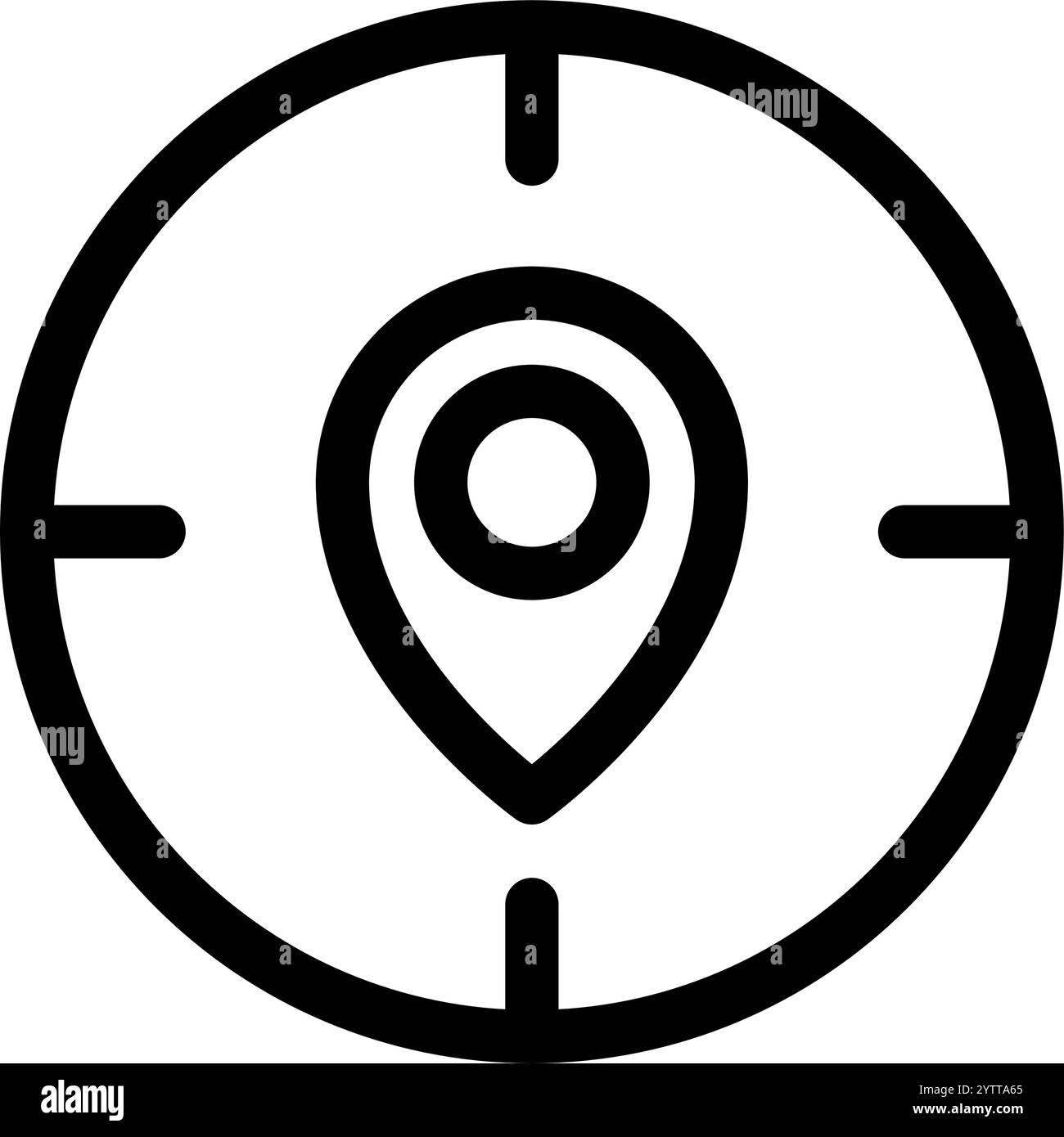 GPS-Position – modernes GPS-Positionssymbol oder Navigationssymbol Stock Vektor