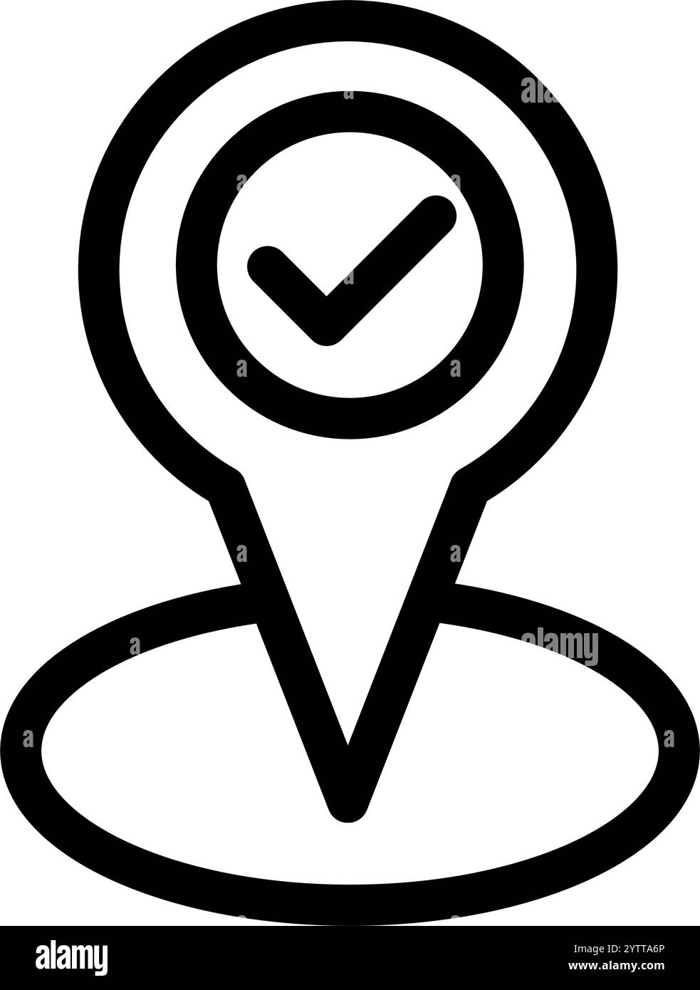 GPS-Position – modernes GPS-Positionssymbol oder Navigationssymbol Stock Vektor