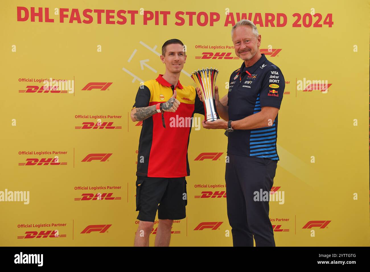 Jonathan Wheatley, Oracle Red Bull Racing, DHL Fastest Pitstop Award 2024, SIND, Formel 1 Weltmeisterschaft, Abu Dhabi Grand Prix, Yas Marina Circuit, 08.12.2024 Foto: Eibner-Pressefoto/Annika Graf Stockfoto