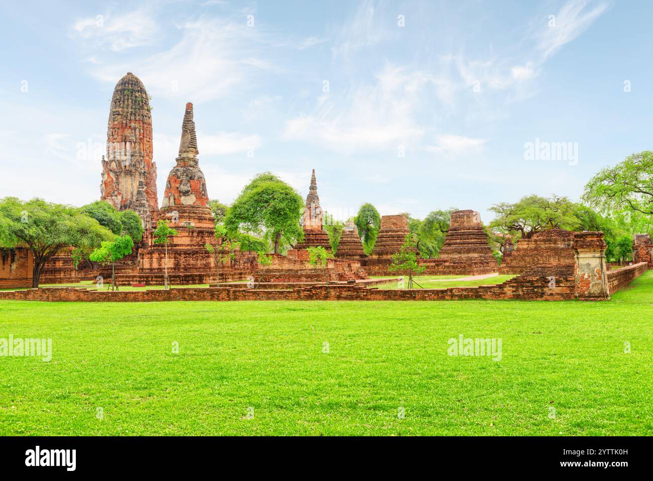 Malerische Ruinen von Wat Phra RAM in Ayutthaya, Thailand Stockfoto