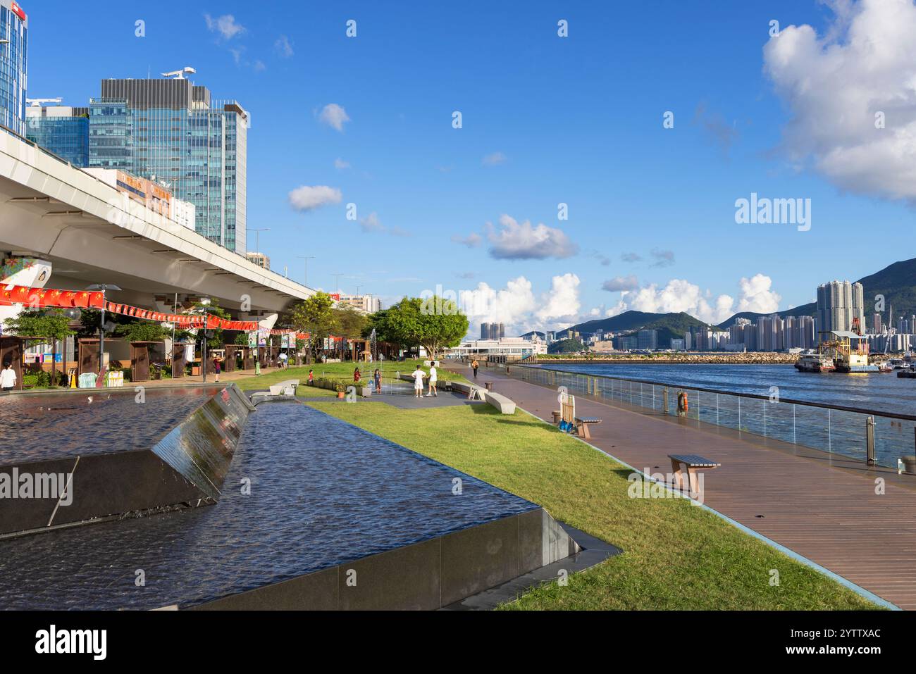 Kwun Tong Promenade, Kowloon, Hongkong Stockfoto