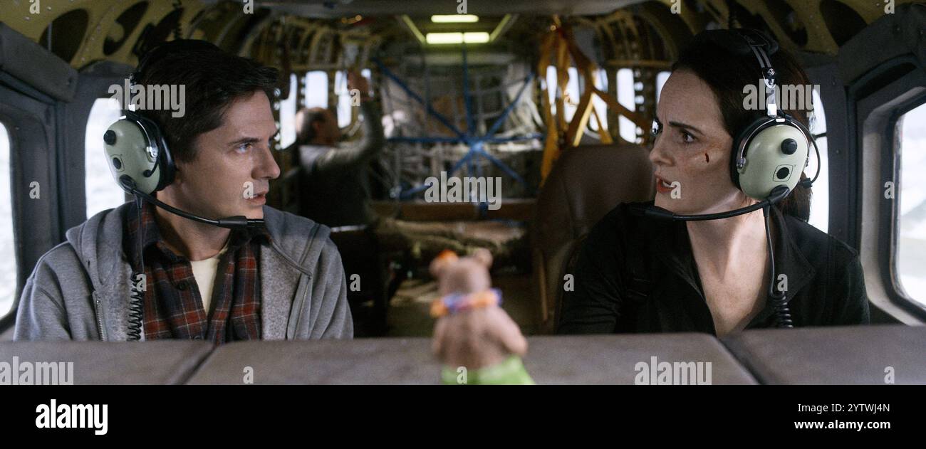 Flugrisiko Topher Grace & Michelle Dockery Stockfoto