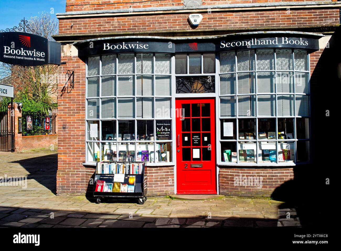 Bookwise Second Hand Books, Newark on Trent, Nottinghamshire, England Stockfoto