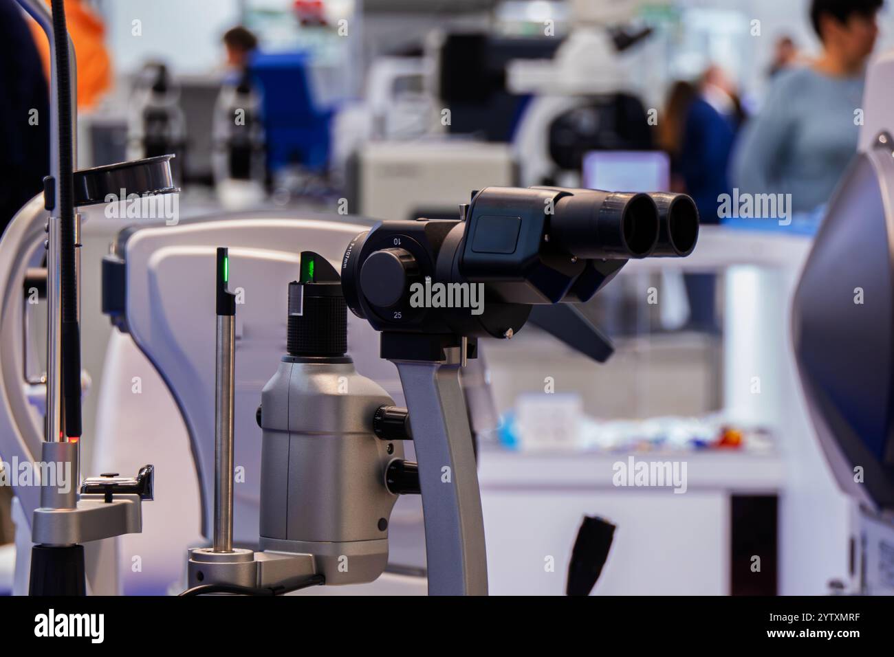 Ophthalmologischer Laser zur Lasertherapie der Netzhaut. Stockfoto