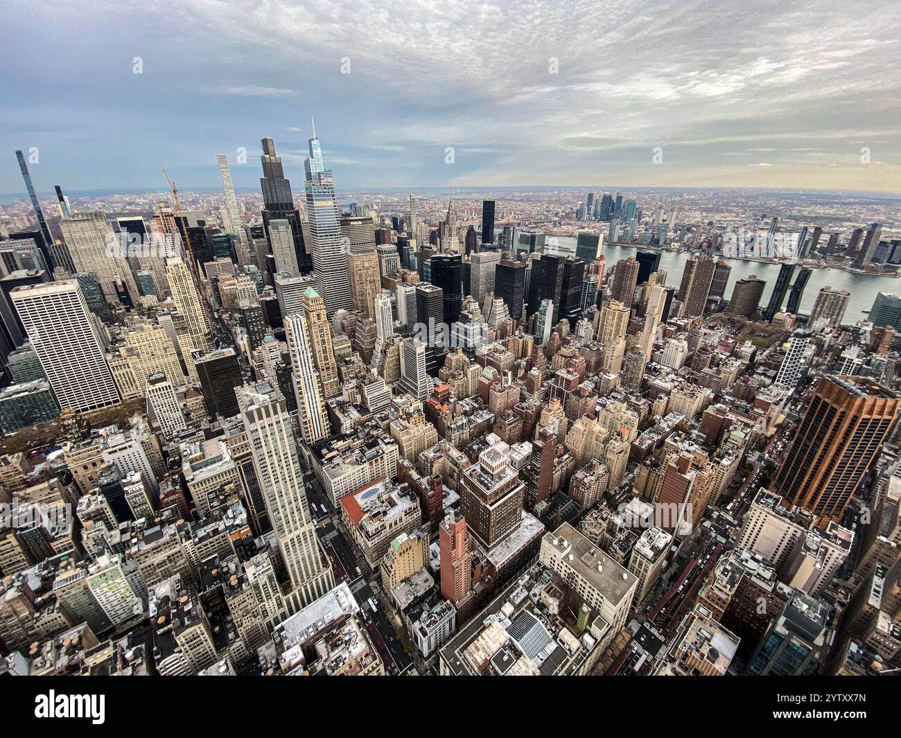 Der Blick vom Empire State Building in New York Stockfoto