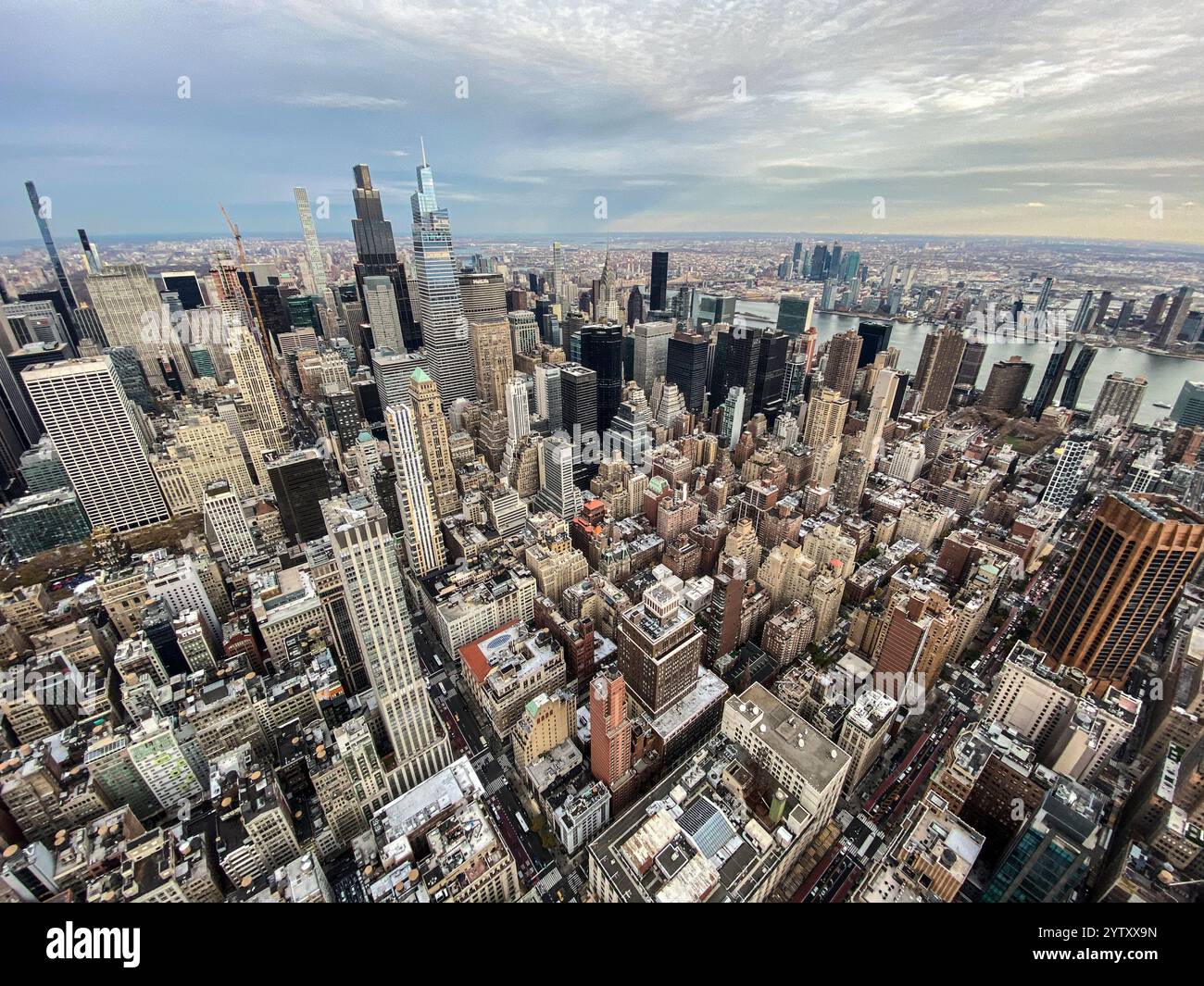 Der Blick vom Empire State Building in New York Stockfoto
