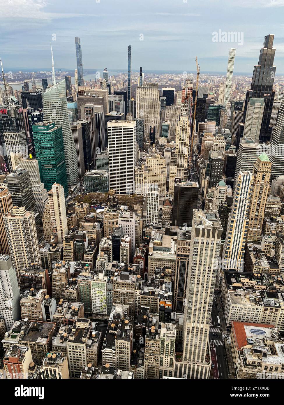 Der Blick vom Empire State Building in New York Stockfoto