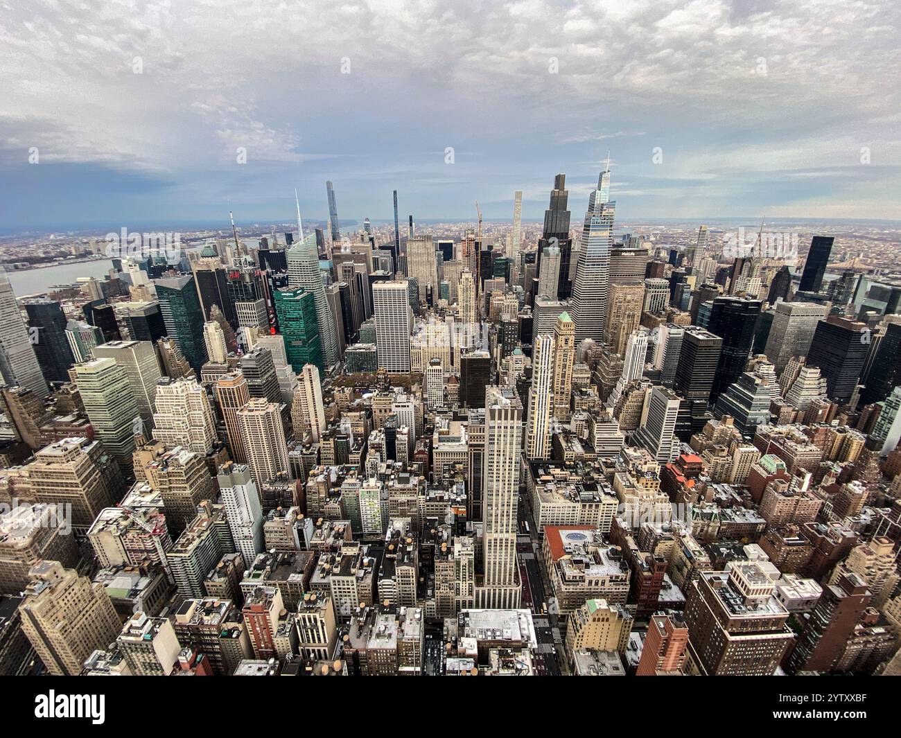 Der Blick vom Empire State Building in New York Stockfoto