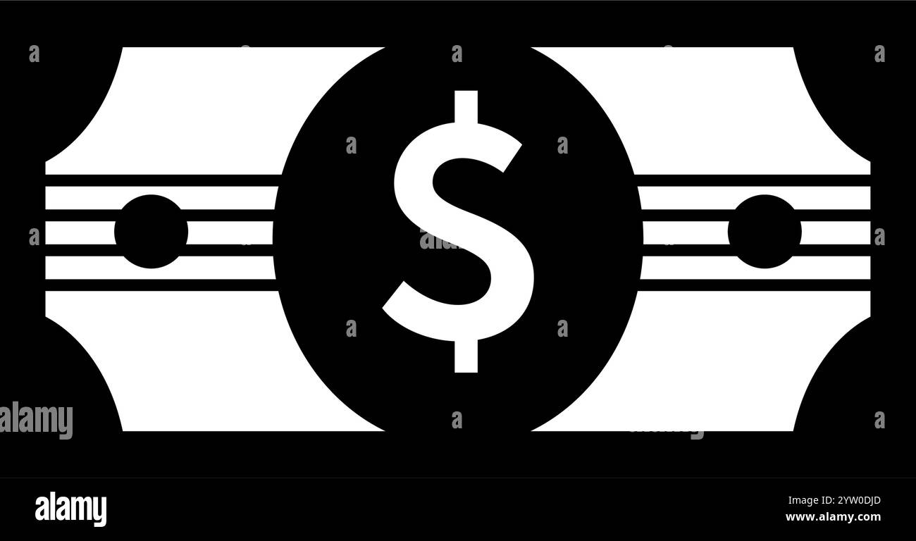 Dollar, Dollarschein, Banknote, Geld Stock Vektor