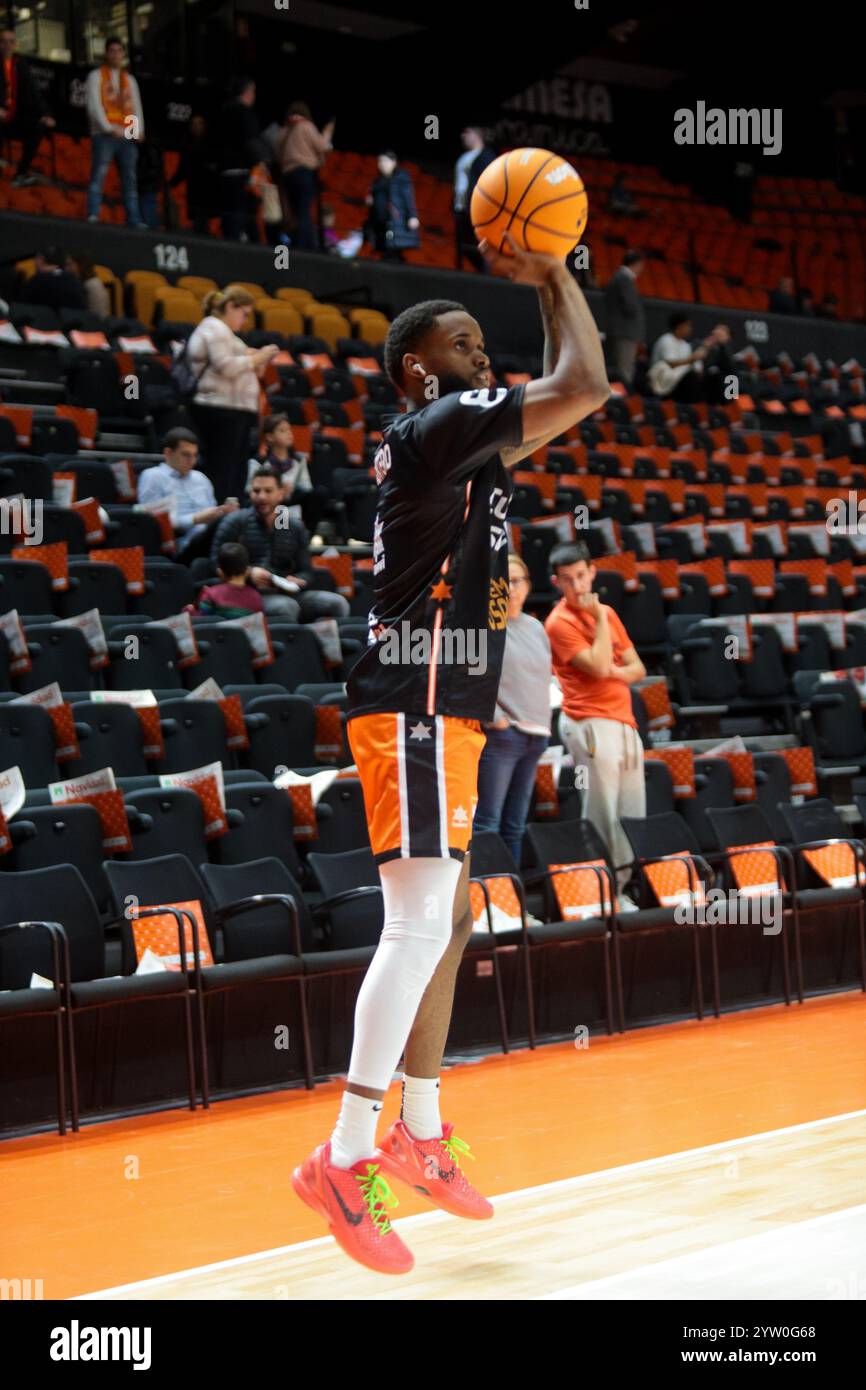 JEAN MONTERO VON VALENCIA BASKET WÄHREND EINES LIGA ENDESA SPIELS Stockfoto