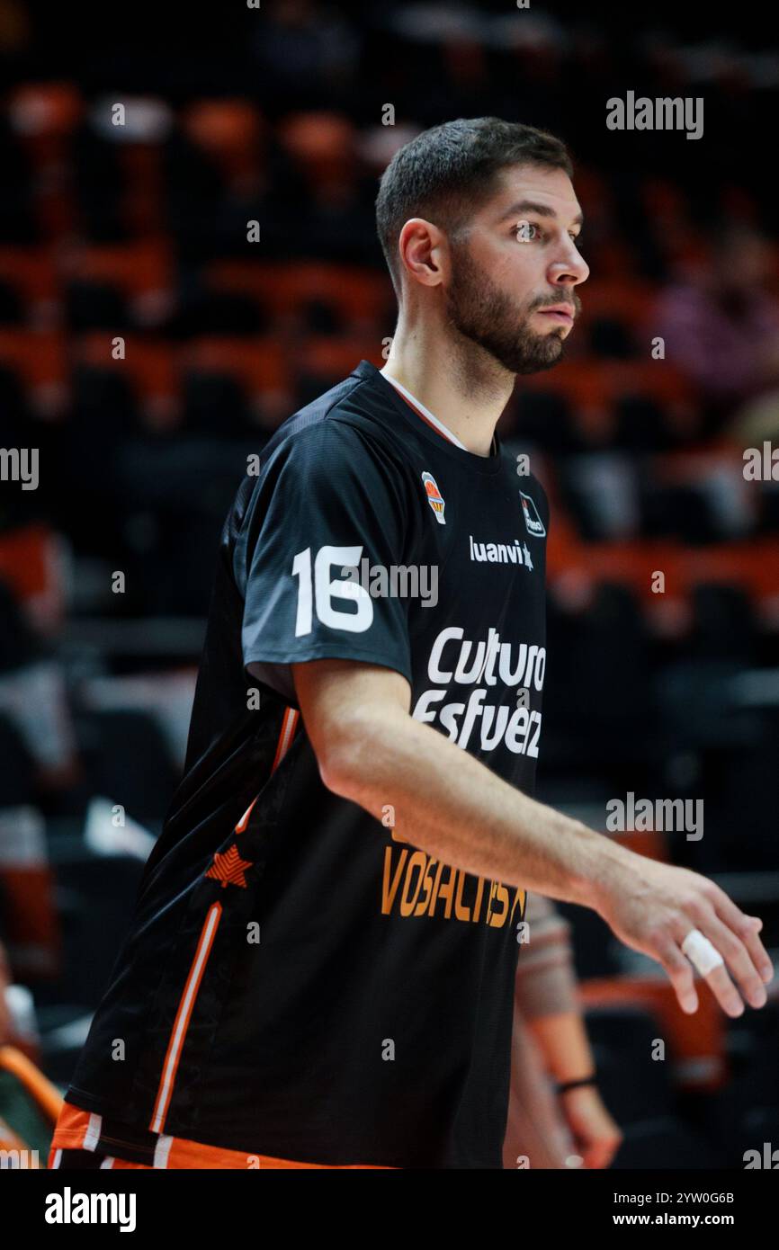 STEFAN JOVIC VON VALENCIA BASKET WÄHREND EINES LIGA ENDESA SPIELS Stockfoto