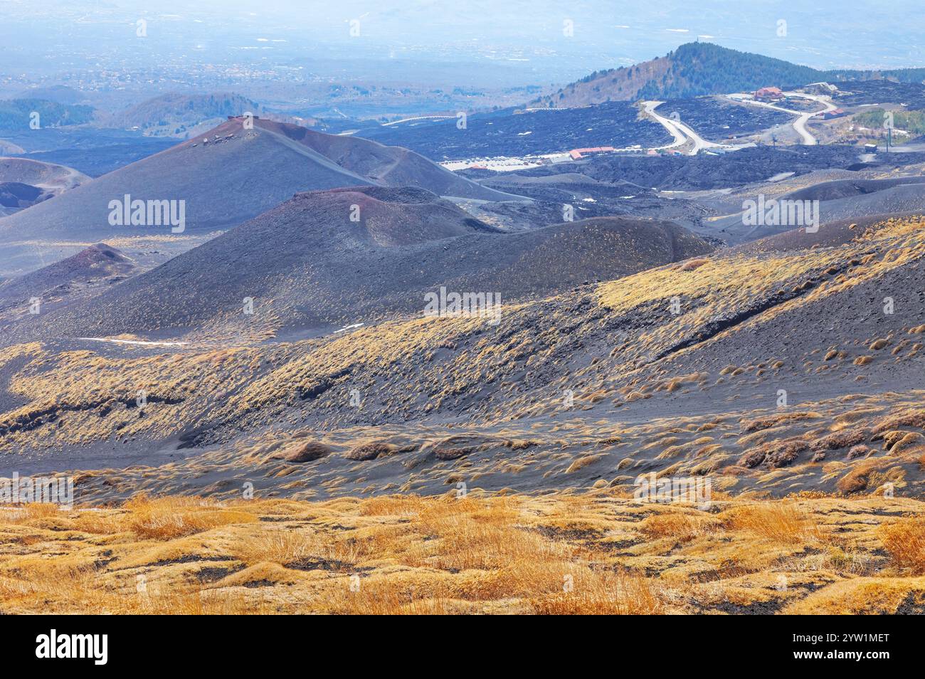 Crateri Silvestri View, Ätna, Sizilien, Italien Stockfoto