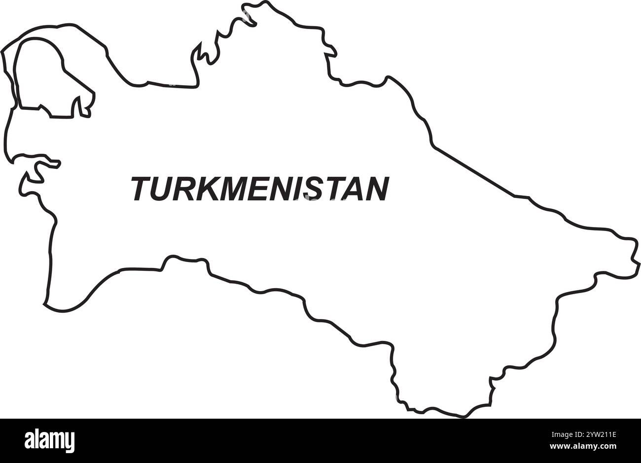 Turkmenistan Karte Icon Vektor Illustration Simbol Design Stock Vektor