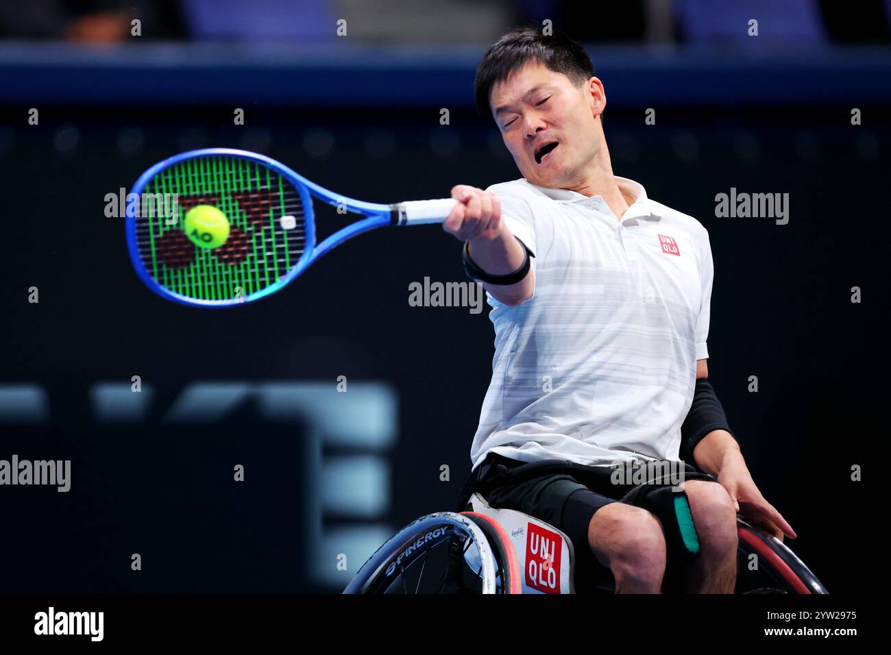 Ariake Coliseum, Tokio, Japan. Dezember 2024. Shingo Kunieda, 8. DEZEMBER 2024 - Tennis & Rollstuhl Tennis : Dream Tennis Ariake Doubles Team Match im Ariake Coliseum, Tokio, Japan. Quelle: Naoki Nishimura/AFLO SPORT/Alamy Live News Stockfoto