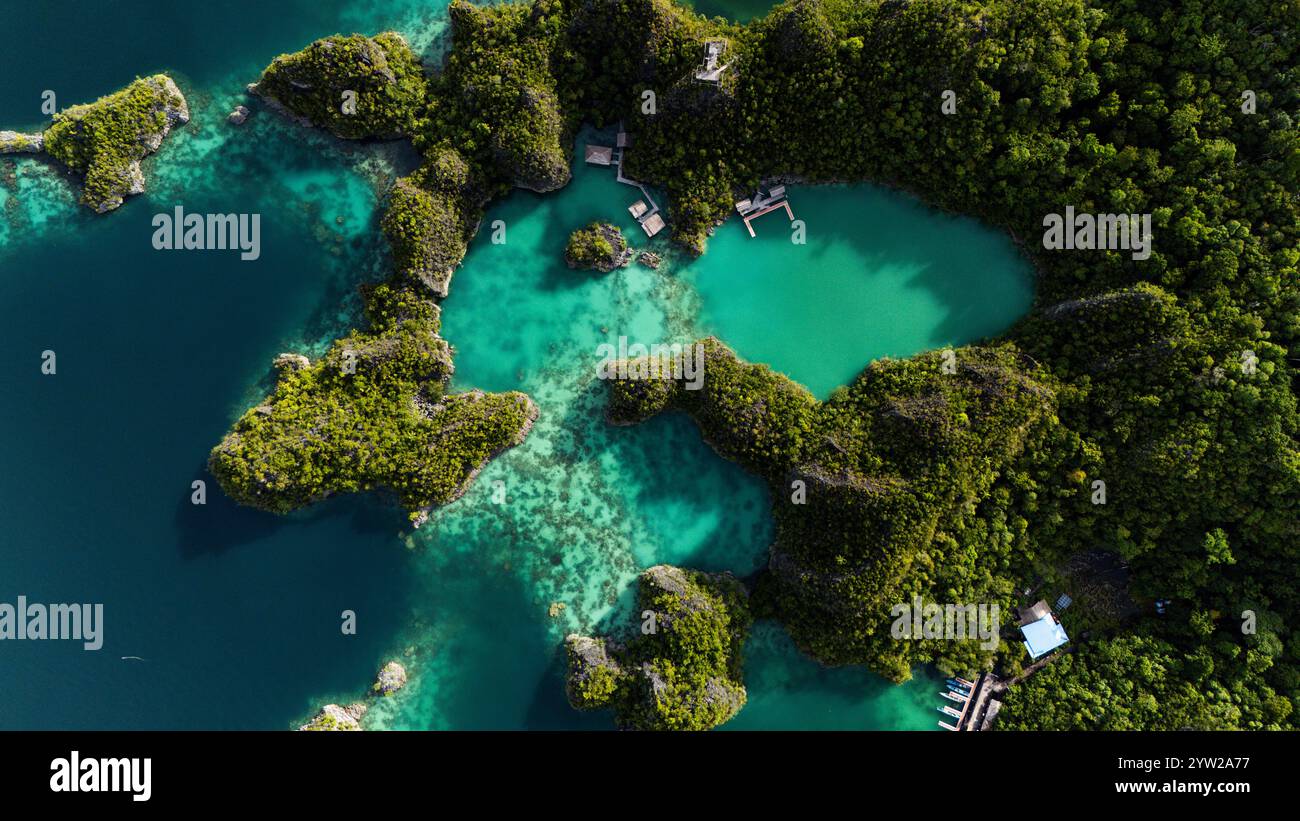 Der Traumort in Piaynemo, Raja Ampat, Indonesien Stockfoto