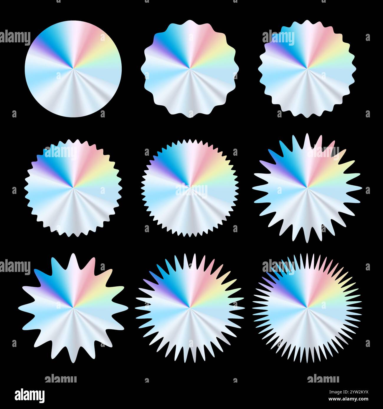 Holografische Aufkleber- oder Etikettensammlung Stock Vektor