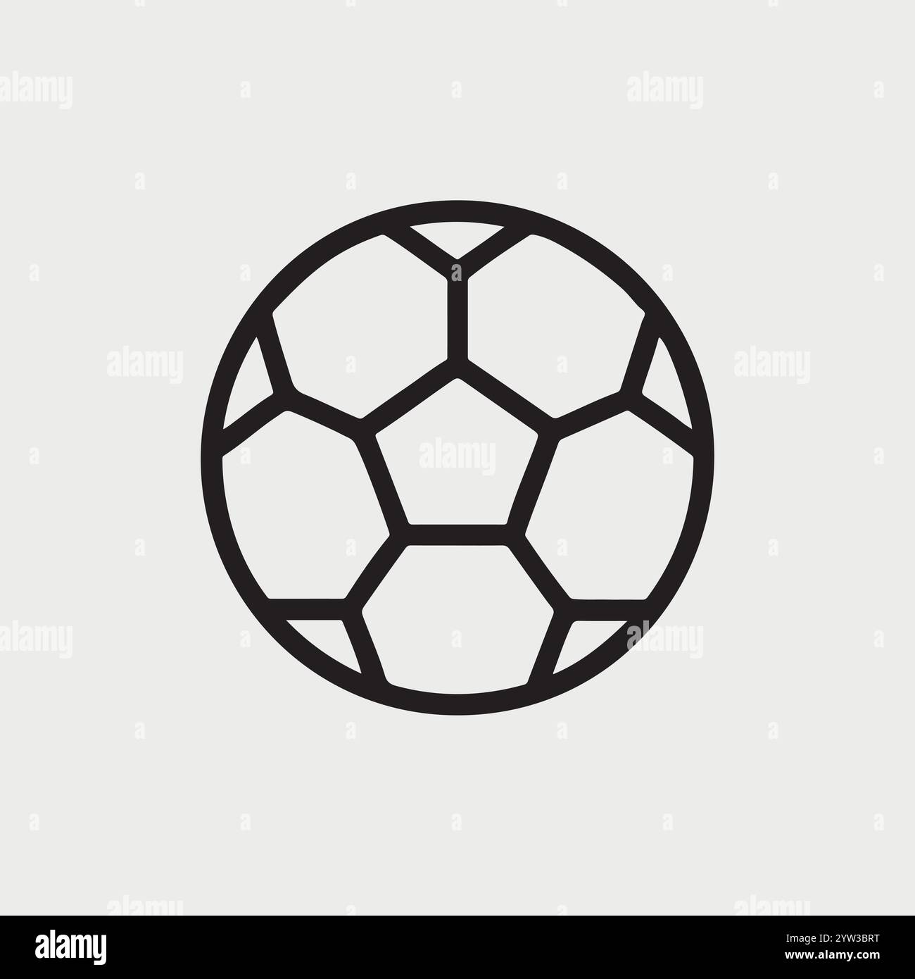 Fußball-Ikone im dünnen Stil, Logo, Vektor-Illustration. Stock Vektor