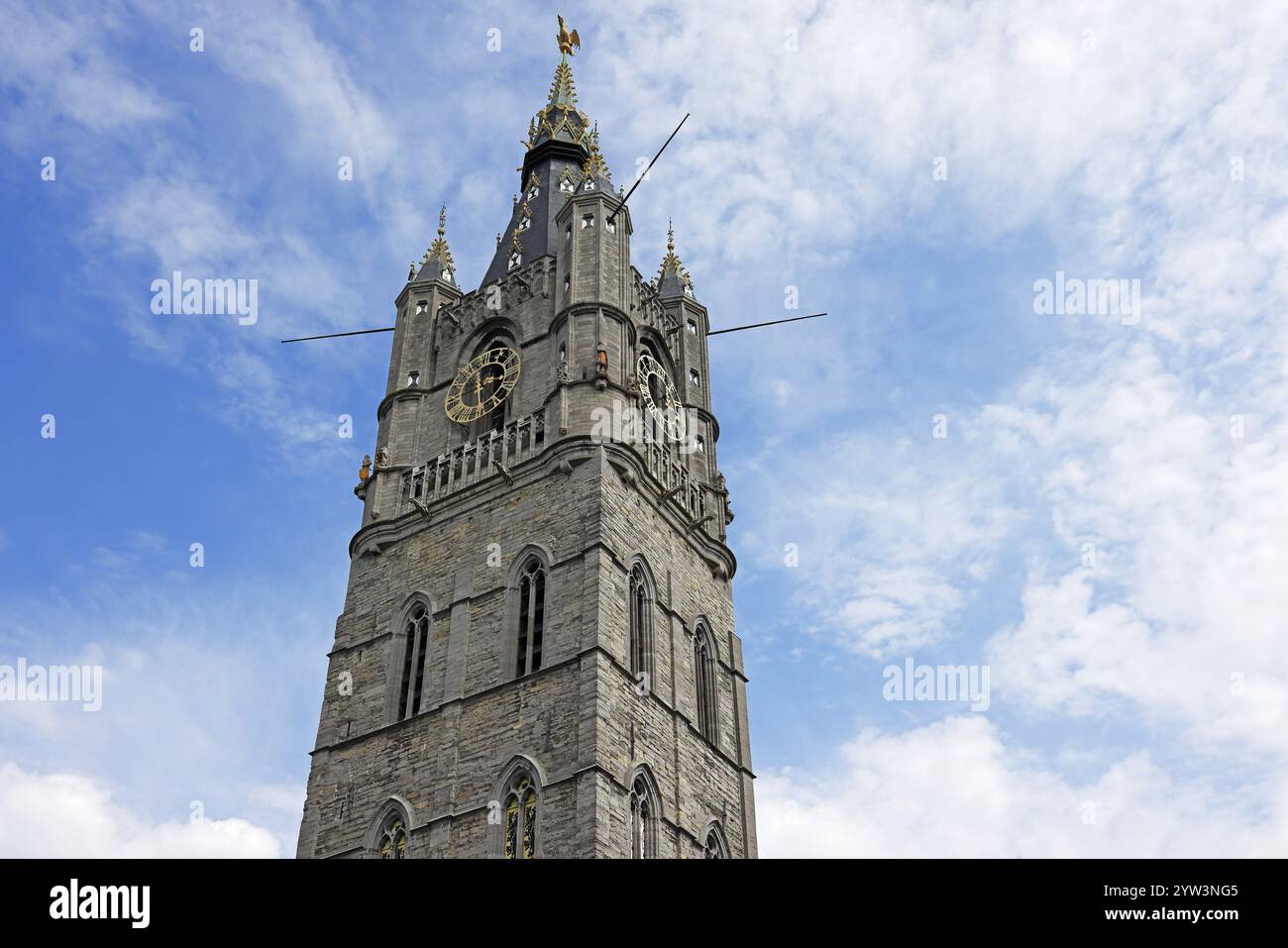 Glockenturm, UNESCO-Weltkulturerbe, Gent, Flandern, Belgien, Europa Stockfoto
